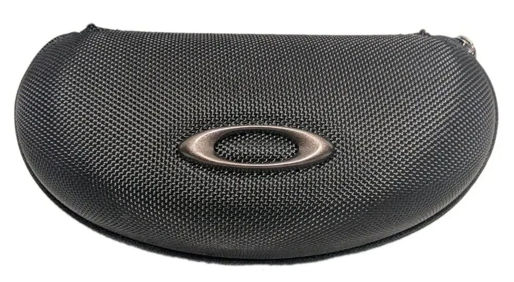 Oakley Sunglass Hard Case Only Empty Flak Jacket Black Zipper Cushioned GUC